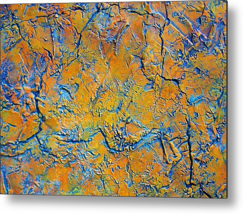 Original Art Work On Wood Panel Metal Print featuring the painting View from Above by Alan Casadei