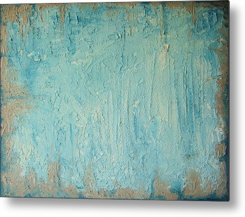 Acryl Painting Metal Print featuring the painting W5 - ice by KUNST MIT HERZ Art with heart