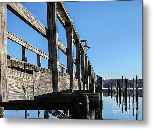 Dock Metal Print featuring the digital art Walking the Plank by Lynellen Nielsen