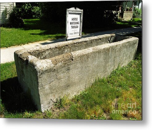 Kendrick Metal Print featuring the photograph Watering Trough by Sharon Elliott