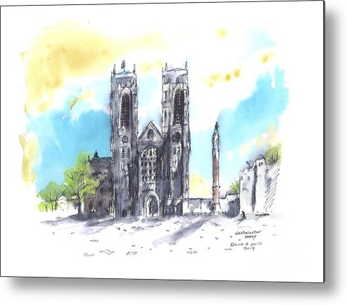 Westminster Metal Print featuring the painting Westminster Abbey by Patrick Grills