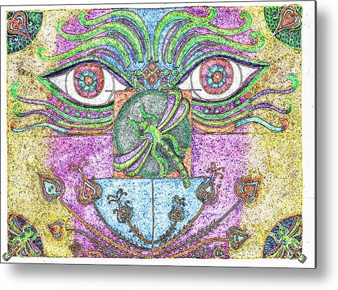 Eyes Metal Print featuring the digital art What A Change of Pace by Teri Schuster