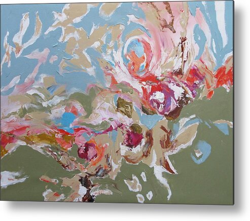 Art Metal Print featuring the painting Wild And Free by Linda Monfort