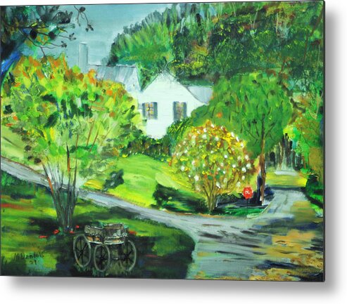 Painting Metal Print featuring the painting Wooden Duck Inn by Michael Daniels