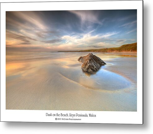 Wales Metal Print featuring the photograph Dusk on the beach by B Cash