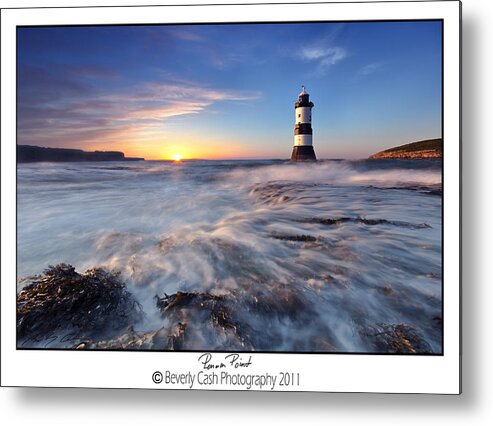 Seascape Metal Print featuring the photograph Penmon Point Lighthouse by B Cash