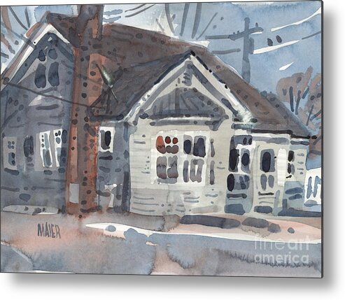 House Metal Print featuring the painting Abandoned House by Donald Maier