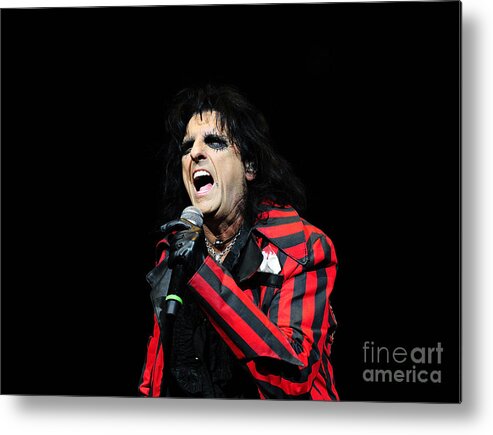 Alice Cooper Metal Print featuring the photograph Alice Cooper #7 by Jenny Potter