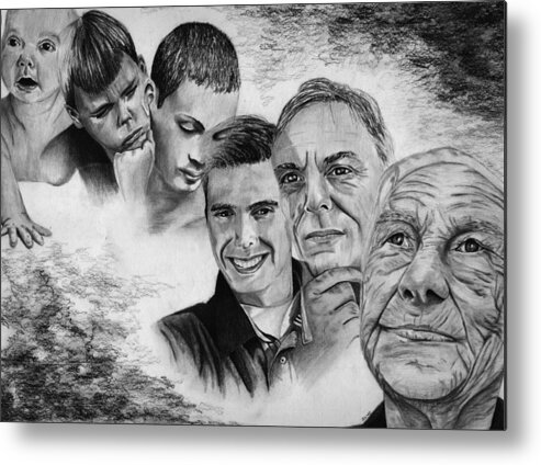 Aging Metal Print featuring the drawing A Look Through Time by Vic Ritchey