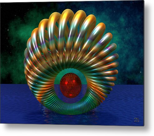 Abstract Metal Print featuring the digital art A Voyage to Arcturus by Manny Lorenzo