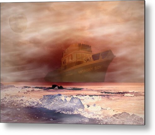 Boat Metal Print featuring the digital art Anthony Boy's Magical voyage by Joyce Dickens