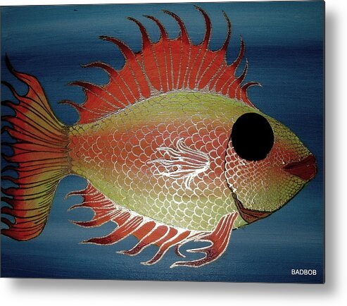 Fish Metal Print featuring the painting Badfish by Robert Francis