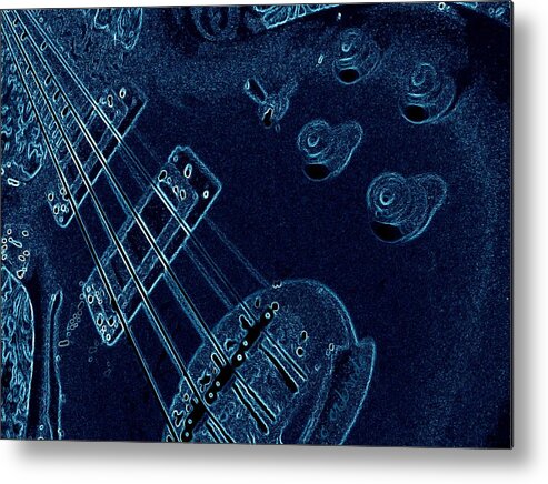 Music Metal Print featuring the photograph Bassic Blueprint by Chris Berry