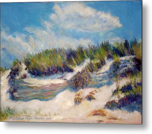 Beach Dunes Metal Print featuring the painting Beach Dune by Andrea Maglio-Macullar