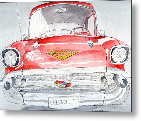 Chevrolet Metal Print featuring the painting Chevrolet by Eva Ason