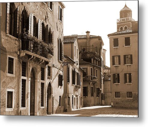 Venice Metal Print featuring the photograph Courtyard By The Church by Donna Corless