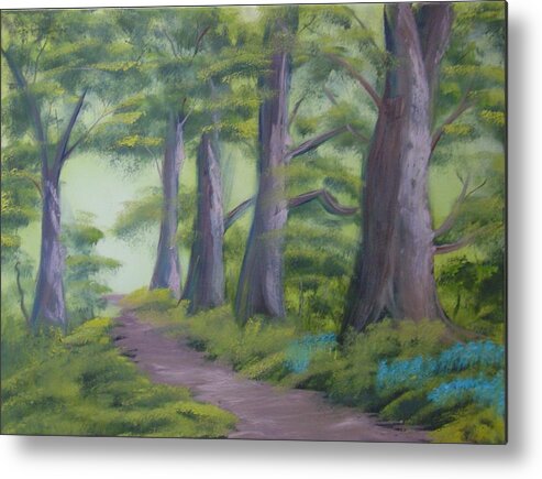 Painting Metal Print featuring the painting Duff House Path by Charles and Melisa Morrison