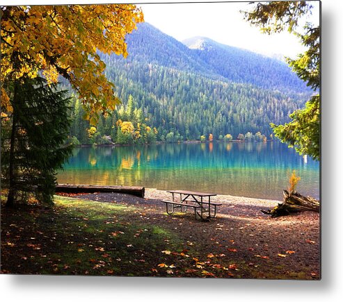 Olympic Peninsula Metal Print featuring the photograph Fall at Lake Crescent by Kelly Manning