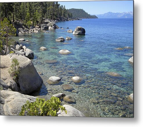 Lake Tahoe Metal Print featuring the photograph Forested Shores Of Lake Tahoe by Frank Wilson