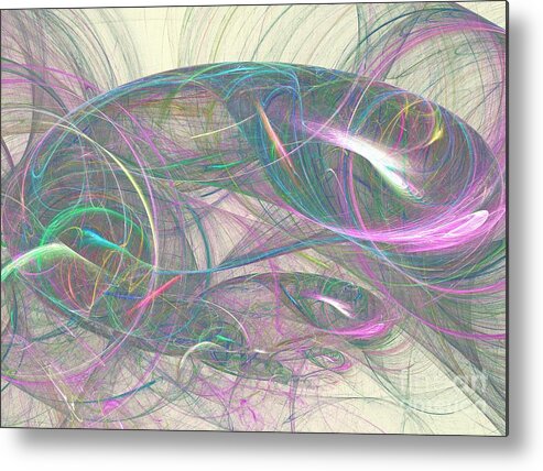 Abstract Metal Print featuring the digital art Galene by Kim Sy Ok