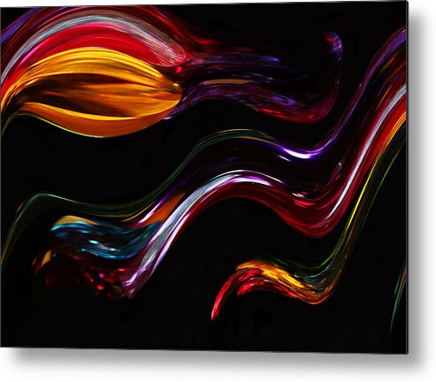 Abstract Metal Print featuring the photograph Glassy Abstract by Kristin Elmquist