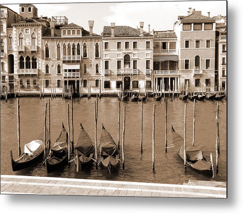 Venice Metal Print featuring the photograph Gondolas Outside Salute by Donna Corless