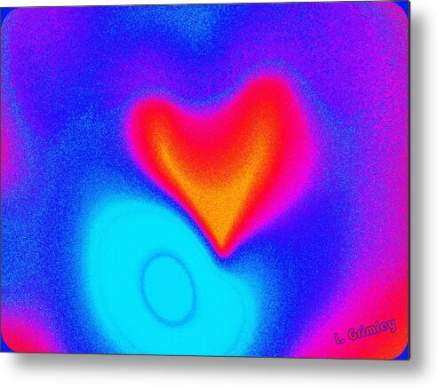 Heart Metal Print featuring the digital art Heart of Love by Lessandra Grimley