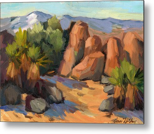 Hidden Valley Metal Print featuring the painting Hidden Valley at Joshua Tree by Diane McClary