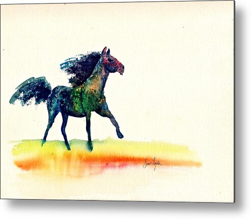 Horse Metal Print featuring the painting Horse of a Different Color by Frank SantAgata