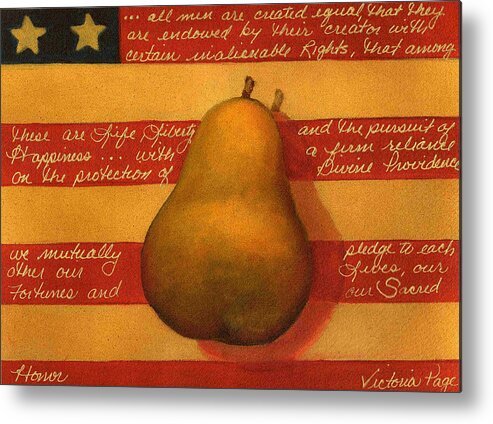 Flag Art Metal Print featuring the painting Inspearation by Victoria Page