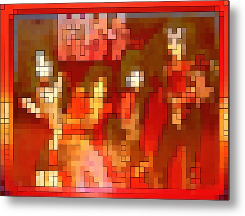 Squint Metal Print featuring the digital art Just some colored squares by Gordon Dean II