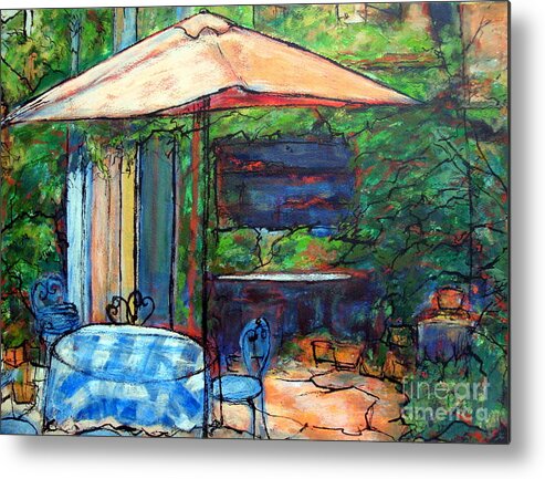 France Metal Print featuring the painting Limousin Courtyard by Jackie Sherwood