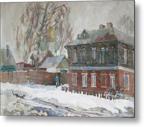 Temple Metal Print featuring the painting March by Juliya Zhukova