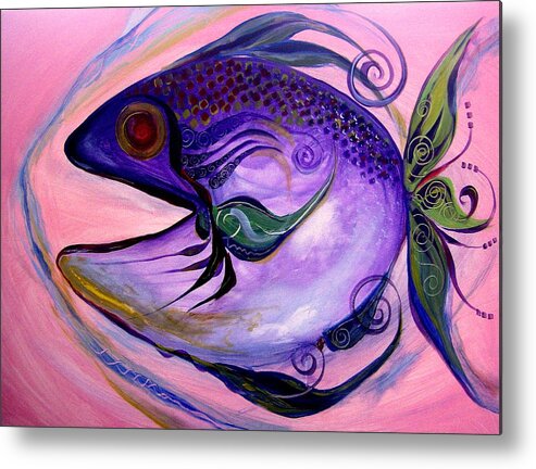 Fish Metal Print featuring the painting Melanie Fish One by J Vincent Scarpace