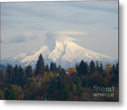 Mt Hood Metal Print featuring the photograph Mt Hood Snowcapped by Charles Robinson