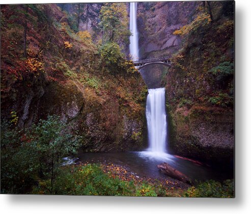 Columbia Metal Print featuring the photograph Multnomah Falls by Matt Hanson