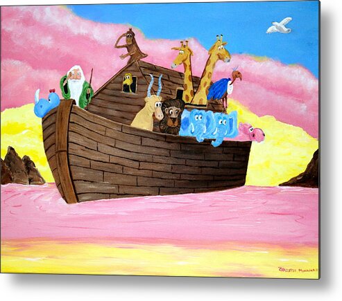 Noah's Ark Metal Print featuring the painting Noah's Ark by Christie Minalga