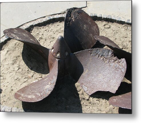 Old Metal Print featuring the photograph Old Ship Propellor 1 by Samuel Sheats