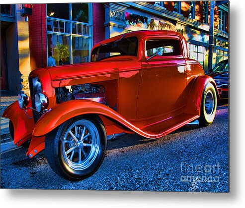 Roadster Metal Print featuring the photograph Orange Roadster by Clare VanderVeen