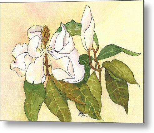 Rhododendron Metal Print featuring the painting Oriental Rhodie by Elise Boam