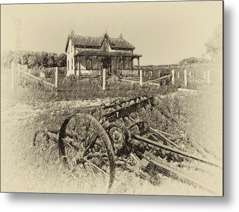 Grey Roots Museum & Archives Metal Print featuring the photograph Rural Ontario antique by Steve Harrington