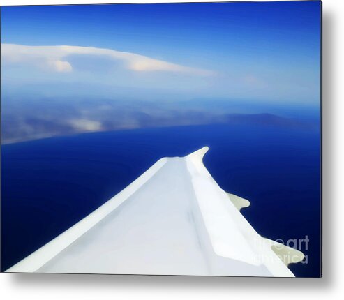 Plane Metal Print featuring the photograph Sonic Waves of Blue by Gwyn Newcombe