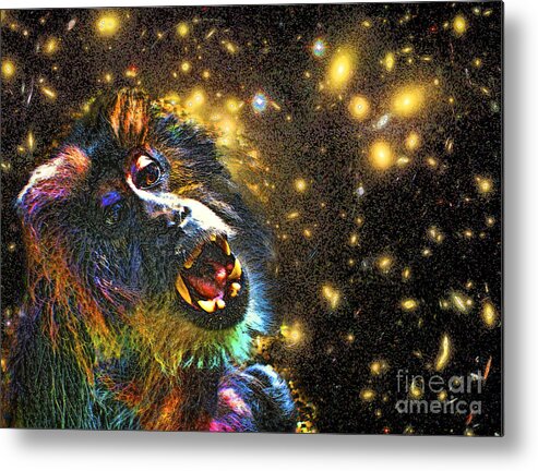 Abstract Metal Print featuring the photograph Starry Starry Funky Monkey by Scott Evers