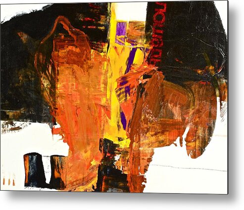 Abstract Paintings Metal Print featuring the painting Subliminal Sublimation by Cliff Spohn