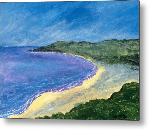  Metal Print featuring the painting The coast by Manny Chapa