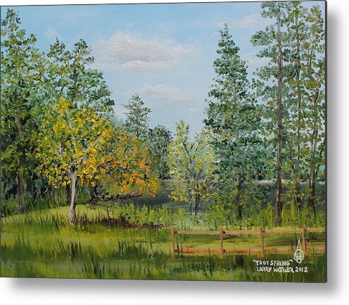 Troy Spring State Park Metal Print featuring the painting Troy Spring by Larry Whitler