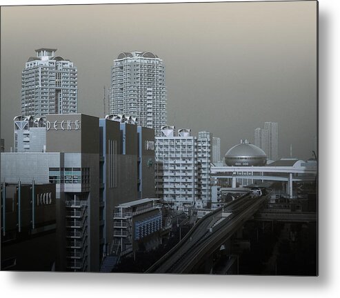 Tokyo Metal Print featuring the photograph View of Modern Tokyo by Naxart Studio