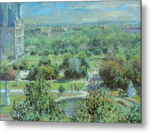 Tuileries Gardens Metal Print featuring the painting Tuileries Gardens by Claude Monet