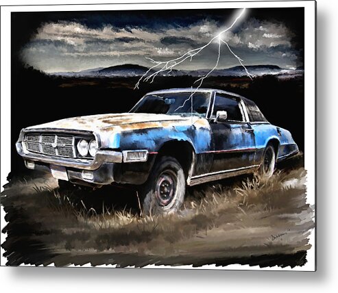 Thunder Metal Print featuring the painting 69 Thunderbird #1 by Susan Kinney