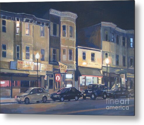 Broadway Metal Print featuring the painting Broadway Nocturne by Deb Putnam